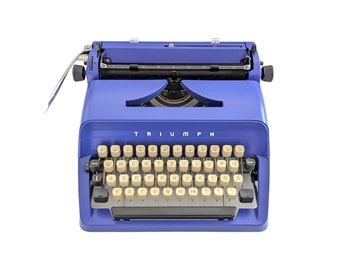SALE!* Triumph Gabriele 25 typewriter, purple typewriter from Triumph, a working and vintage and portable typewriter with qwertz.