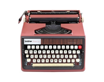 SALE!* Pink Brother Deluxe 1300 typewriter, a vintage manual and portable typewriter in great working condition, 1960s typewriter.