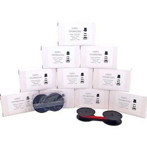 FREE SHIPPING!* 10 x Brother, Hermes Typewriter Ink ribbon, Red/Black Nylon ribbon, 13mm, 1/2&quot; Group 9 (GR9) twin spool for Imperial, Royal.