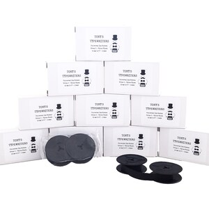 FREE SHIPPING!* 10 x Universal Typewriter Ink ribbon, Black Nylon ribbon, 13mm, 1/2", universal twin spool Olympia, Triumph, Adler, Erika