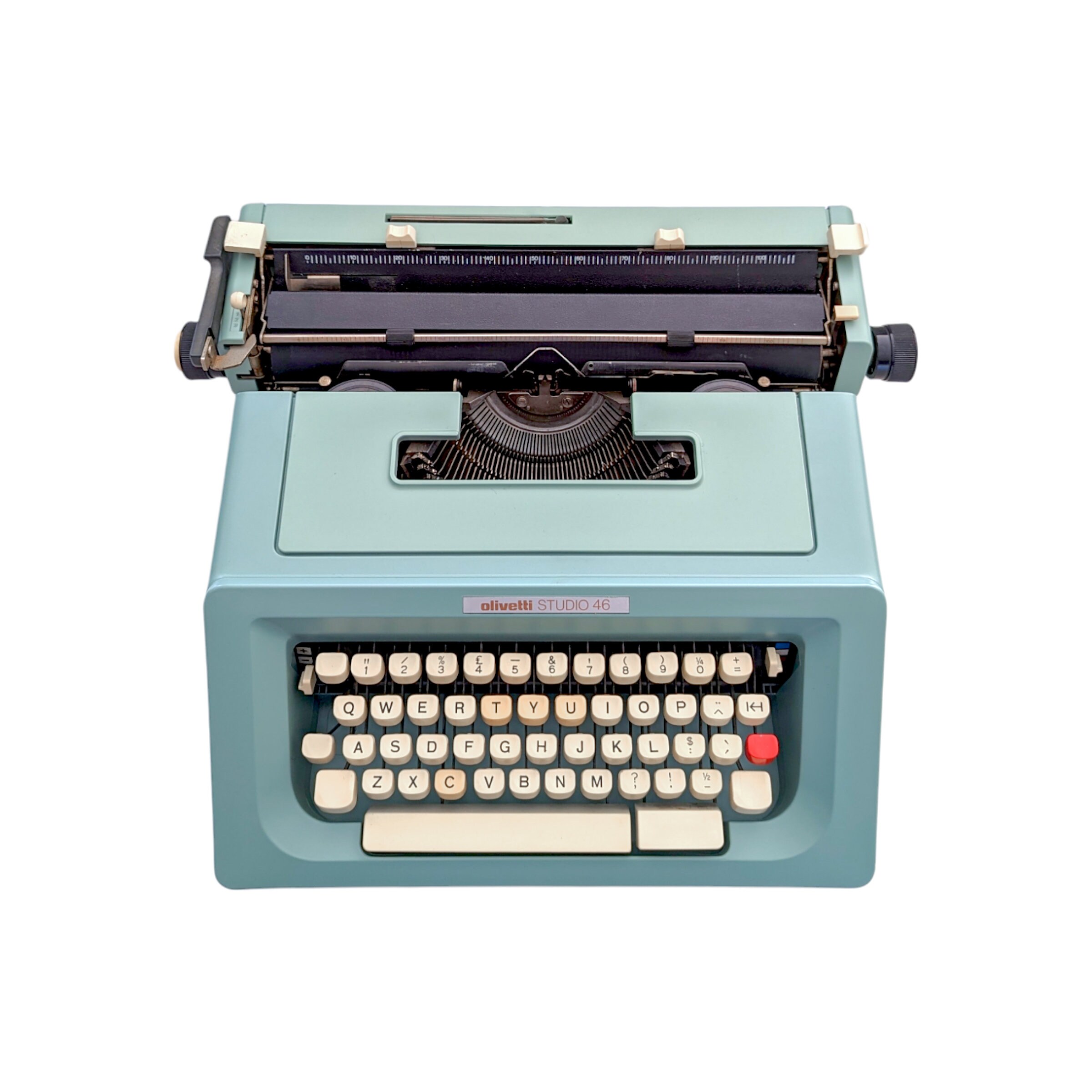 Perfect Gift - Vintage Olivetti Studio 46 Blue Typewriter