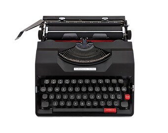 SALE!* Torpedo modell 10/50 Schreibmaschine, 1980er Vintage Schreibmaschine, tragbare und manuelle Schreibmaschine, schwarze Schreibmaschine, QWERTZ