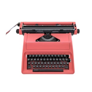 Sale!* Vintage Olympia Monica Typewriter 1980s | Pink Working Typewriter | Perfect Gift for Writers & Christmas