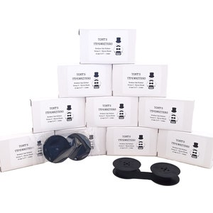 FREE SHIPPING!* 10 x Brother, Hermes Typewriter Ink ribbon, Black Nylon ribbon, 13mm, 1/2&quot; Group 9 (GR9) twin spool for Imperial, Royal.