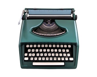 SALE!* Vintage portable Remington Idool typewriter from the 1970s in working condition, vintage typewriter, dark green