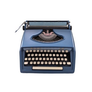 Sale!* Vintage portable Remington Idool typewriter from the 1970s in working condition, vintage typewriter, dark blue typewriter