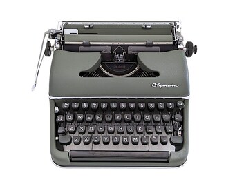 AUSVERKAUF!* Olympia SM3 Deluxe-Schreibmaschine aus den 1950er Jahren, Vintage- und tragbare Schreibmaschine für Schriftsteller, in gutem funktionsfähigen Zustand, QWERTY-Tastatur.