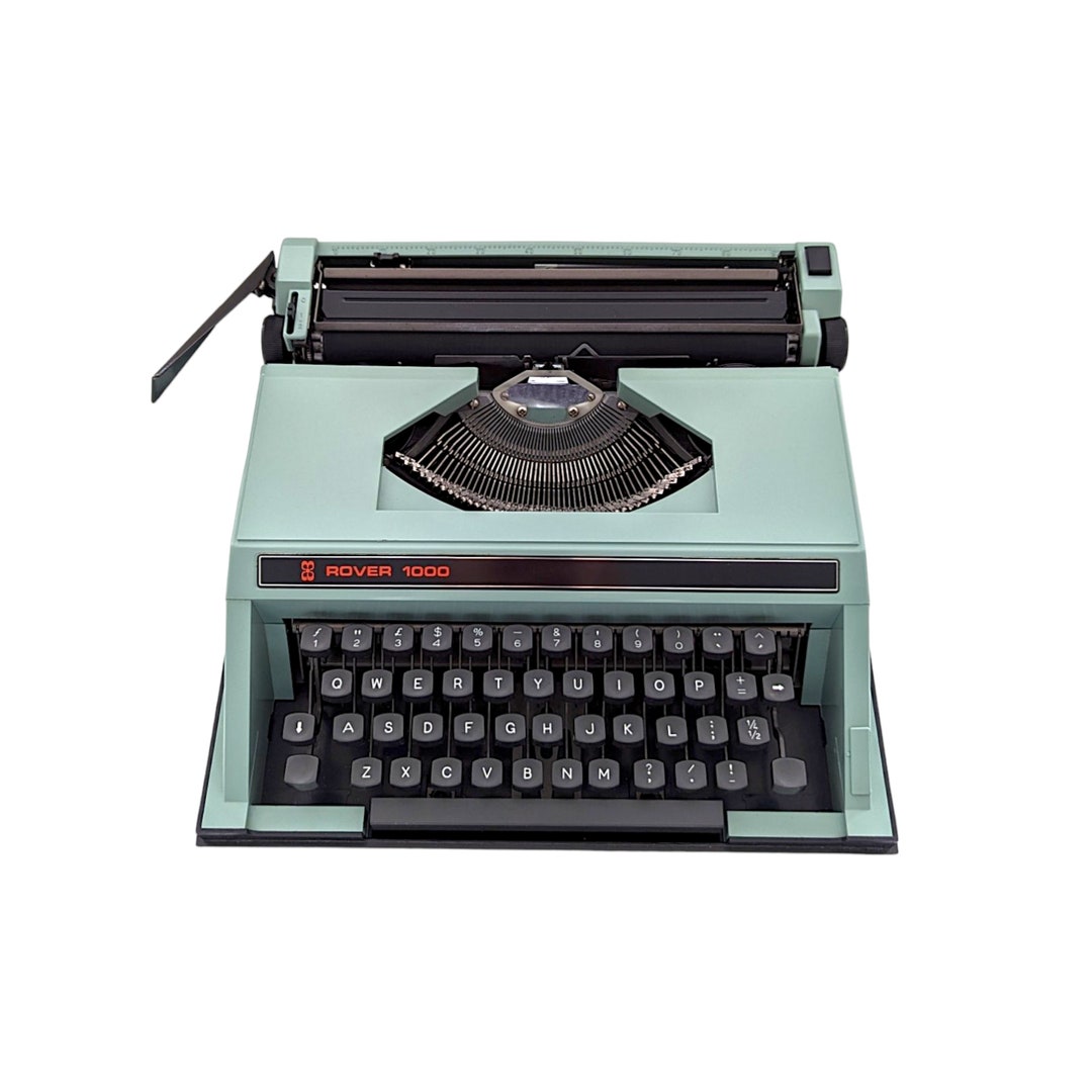Typewriter 1000 Vintage 1990s Rover 1000 Typewriter Mint Green Retro QWERTY Working ...