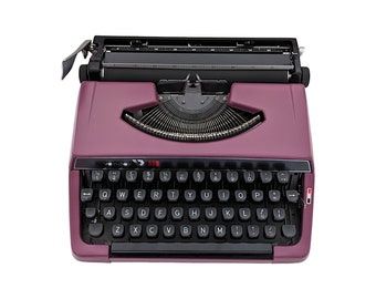 SALE!* Purple Vendex 500 typewriter, a good working and vintage typewriter, a smaller ultraportable machine with qwerty.