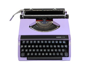 SALE!* Vintage ultra portable Addo 602 typewriter from the 1970s in good working condition vintage typewriter, purple typewriter