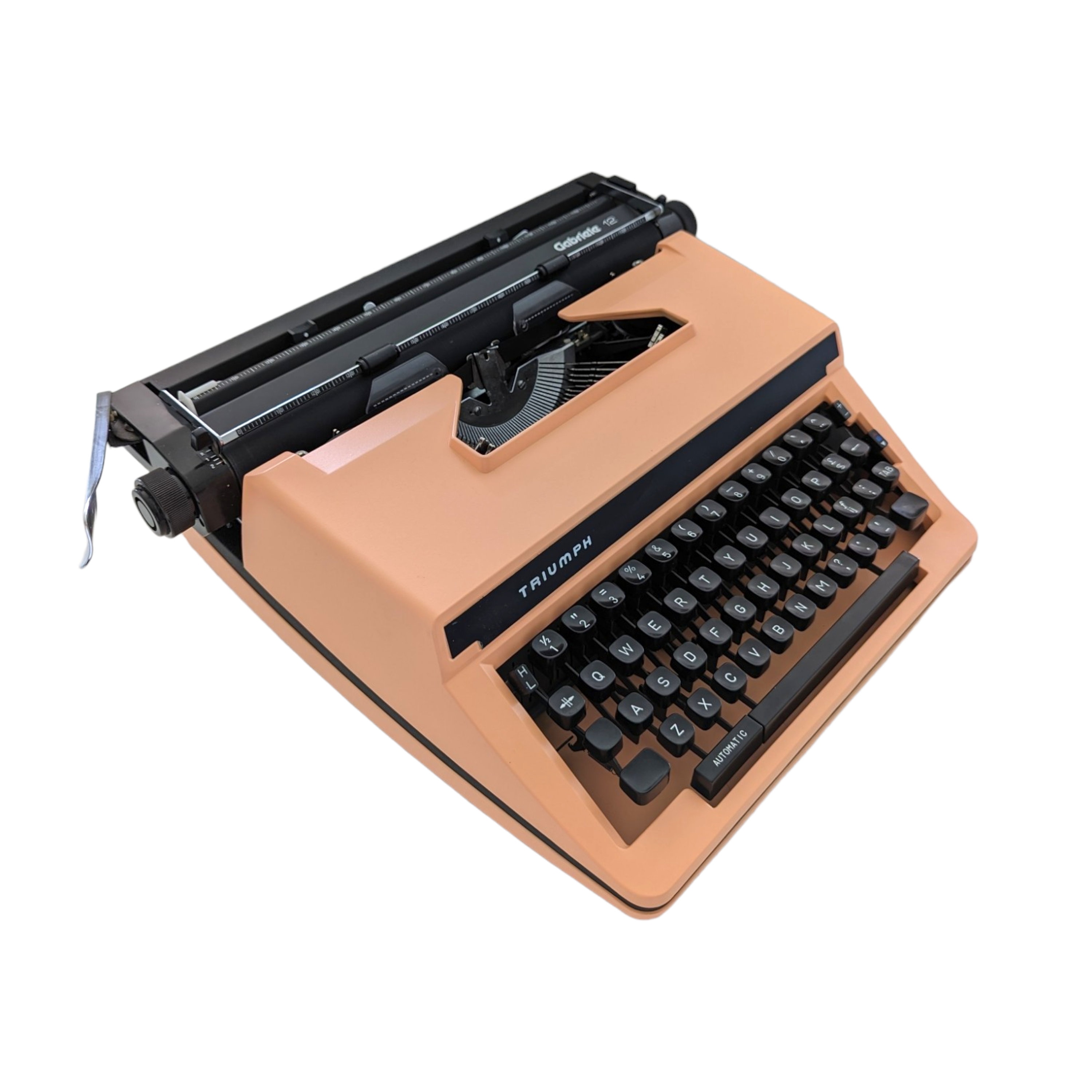 コレクション Typewriter Triumph Gabriele 12 Vintage Triumph Gabriele 12 Typewriter – Salmon Pink QWERTY