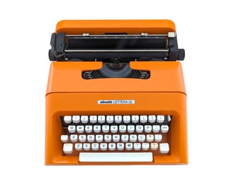 SALE!* Olivetti Lettera 35 typewriter, 1970s vintage typewriter, portable and manual typewriter, orange typewriter, qwerty