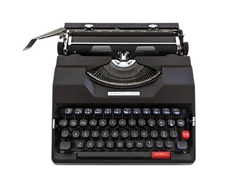SALE!* Schreibmaschine Torpedo Modell 10/50, Vintage-Schreibmaschine aus den 1980er Jahren, tragbare und manuelle Schreibmaschine, schwarze Schreibmaschine, qwerty