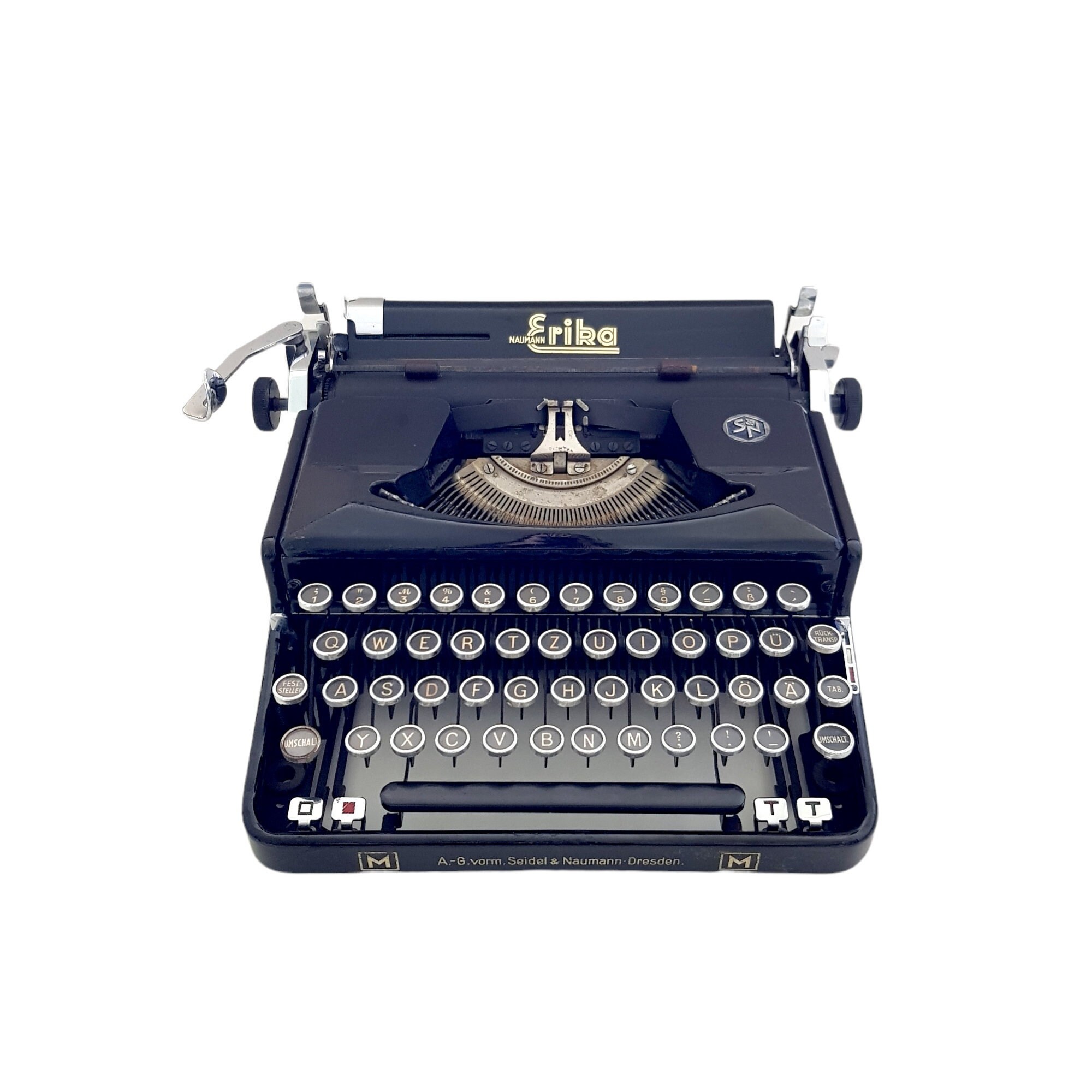 専用　実働品　erika M エリカタイプライター AZERTY配列のフランス SALE!* Erika Model M Typewriter, Black Typewriter, Erika