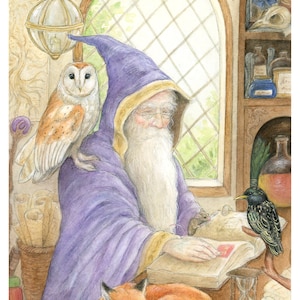 Merlin, A4  Art Print