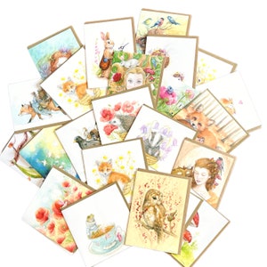 Veuillez lire la description ! Lots de 5 ou 10 cartes de voeux | créez votre propre lot