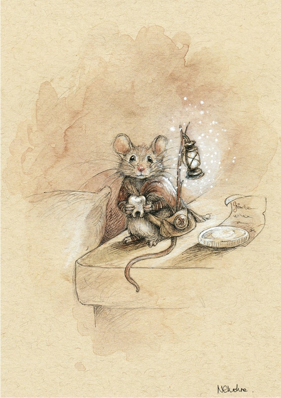 La Petite Souris, A4  Art Print
