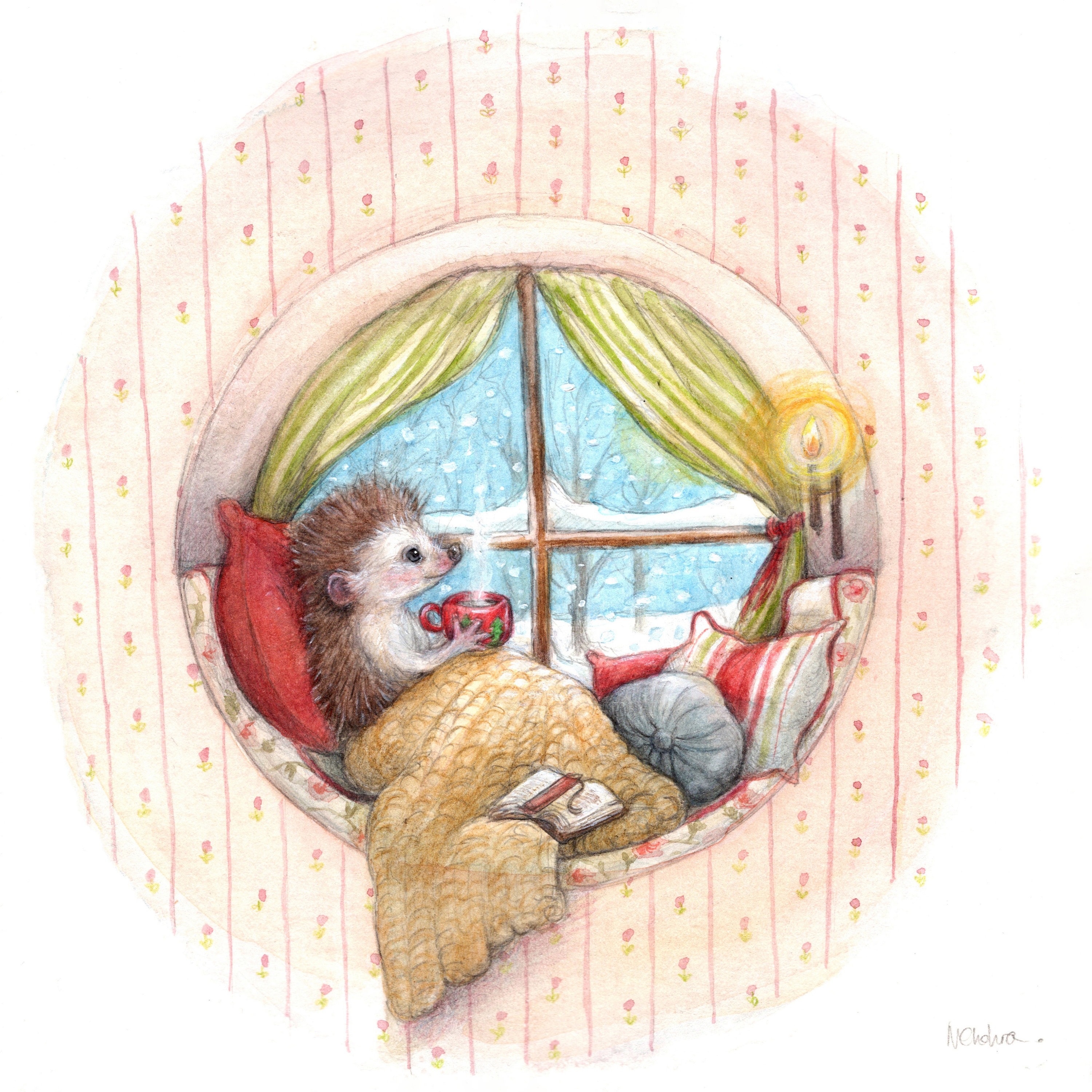 Cosy Winter, 21cm x 21cm Kunstdruck