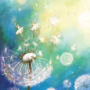 Dandelion Ballet, A4 Art Print