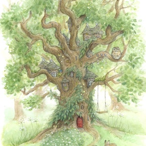 The Faery Tree, A4 Art Print