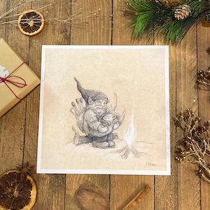 Une petite gentillesse, 21cm x 21cm Art Print