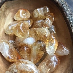 Citrine Crystal Tumble, Healing Stones, Healing Crystals, Chakra Stones