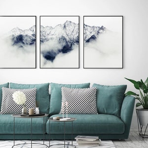 Ensemble De Trois Affiches, Affiches de montagne, affiches pour la chambre, pour salon, Photo de montagne, Tableau, Image de montagnes, image 8