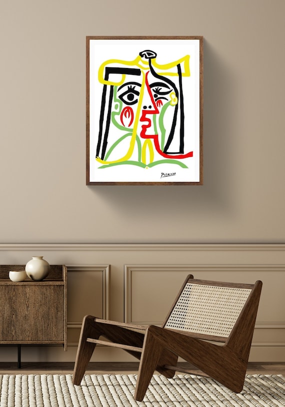 ピカソの絵、抽象的な壁アート、ピカソのプリント、ピカソの