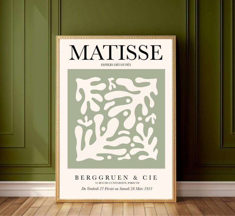 Art mural moderne, Henri Matisse art, fleur matisse, tableau abstrait, Illustration Matisse, art mural Matisse, abstraction moderne image 4