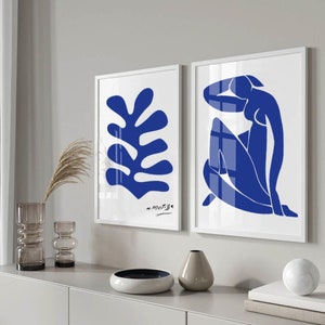 Ensemble De 2 Affiches, affiches abstraites, art abstrait, Henri Matisse art, abstrait mural, affiches moderne, modernes abstraites