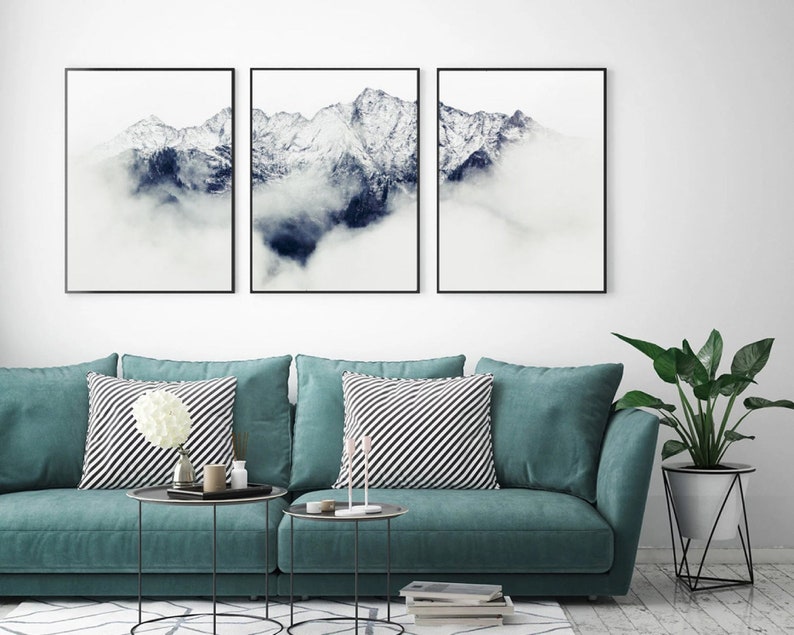 Ensemble De Trois Affiches, Affiches de montagne, affiches pour la chambre, pour salon, Photo de montagne, Tableau, Image de montagnes, image 8