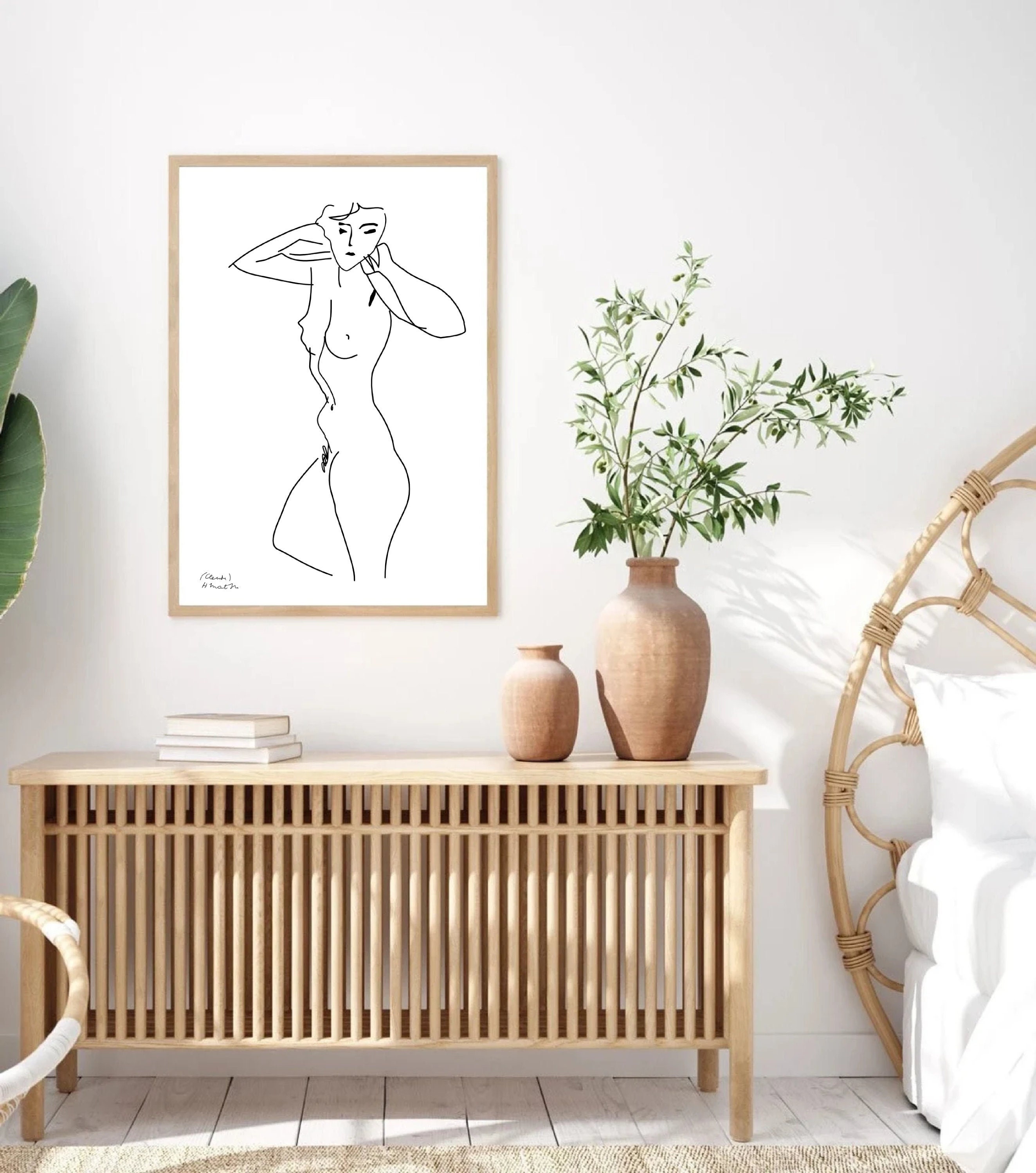 Discover Frau Line Art, Henri Matisse Bild, Abstraktes Kunst Poster