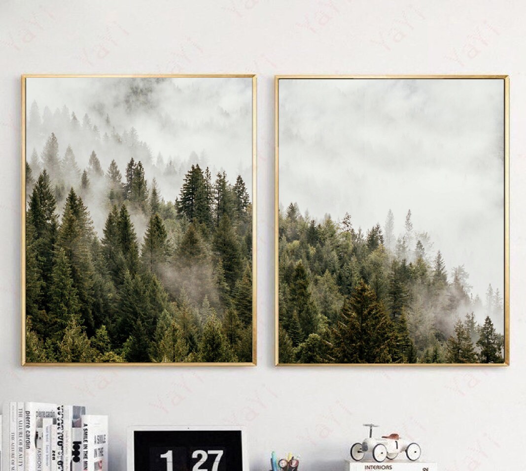 Set of Two Prints Living Room Wall Art Two Prints for | Etsy