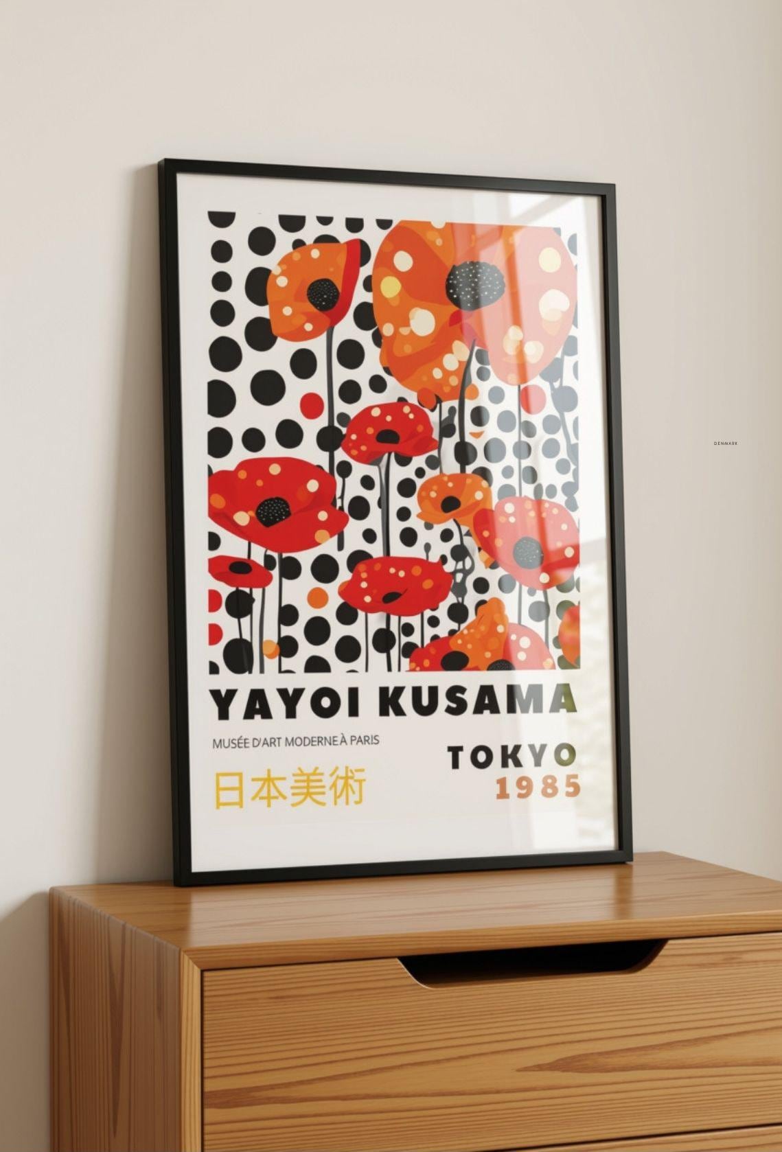 Yayoi Kusama Poppies Print, Colorful Floral Japanese Art - Etsy