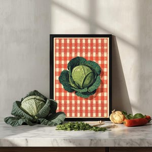 Lot De 9 Impressions Murales Légumes – Art De Cuisine – Non Encadré