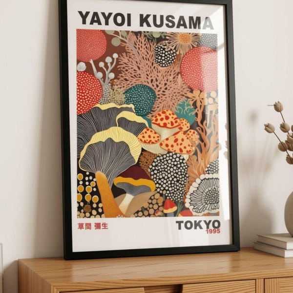 Kusama Autumn Print, Forest Illustration, Colorful Home Decor