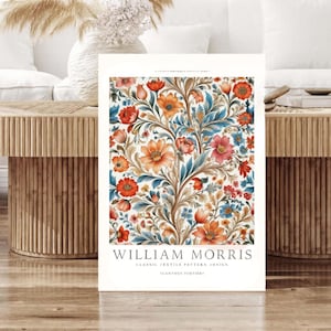 Ausstellungsplakat,  Ausstellungsplakat, William Morris bilder, Morris Poster, Chintz deko,  Kunstplakat, Morris Larkspur, chinoiserie