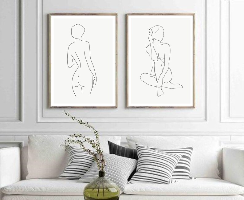 Framed Nude Wall Art