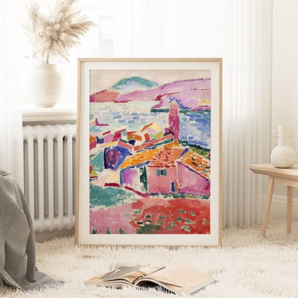 Plakat Matisse, nowoczesna abstrakcja, kolorowy obraz, pejzaż malarstwo, obraz ilustracja, matisse dekoracja ścienna do salonu, pokoju
