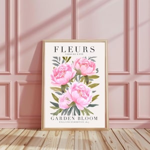 Pastellblumen Frühlingsdekoration, Blumen in Vase Zeichnung, dekoratives Blumen Poster,  Kunstdruck, Wanddekoration, Zimmer Wandbilder