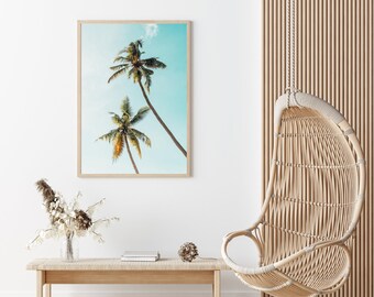 Wall art print, Palm printable, Palm tree print, Printable Wall art, coastal style print, Palms photo, beach house decor, hamptons wall art