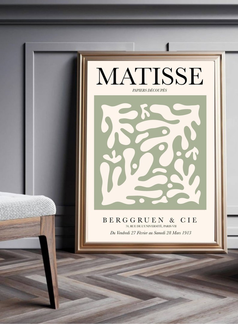 Art mural moderne, Henri Matisse art, fleur matisse, tableau abstrait, Illustration Matisse, art mural Matisse, abstraction moderne image 5