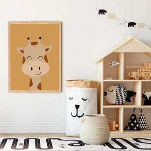 Poster fur Kinderzimmer, Giraffe poster, Wildtierplakat, Druck Kinderzimmer, Tier Poster, Baby Bild, Boho bilder, Kinderzimmer Bilder, Kunst