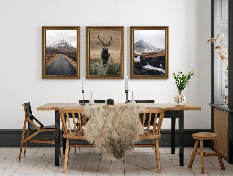 Highlands Photography, Wall Art Print Set 3, Mountains Posters, Home ...