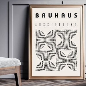 Bauhaus poster, Bauhaus wall art print, abstract home decor,  modern room ornament, bauhaus wall hanging, retro drawing, mid century poster