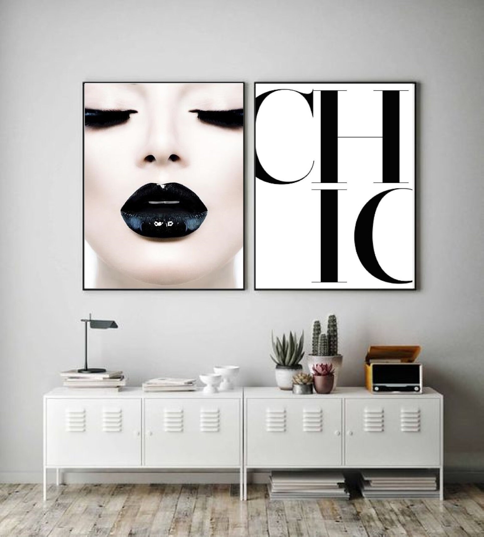 Set of 2 Fashion Wall Art Fashion Prints Makeup Art Prints Etsy