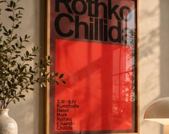 Rothko Chillida Exhibition Poster, Abstract Painting, Modern Contemporary Wall Art Print
