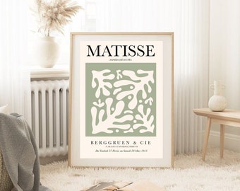 Matisse-Blume,  Moderne Abstraktion,  Matisse Wandkunst, Henri Matisse Bild, Abstraktes Kunst, Blume Wanddekoration, Aktkunst Matisse