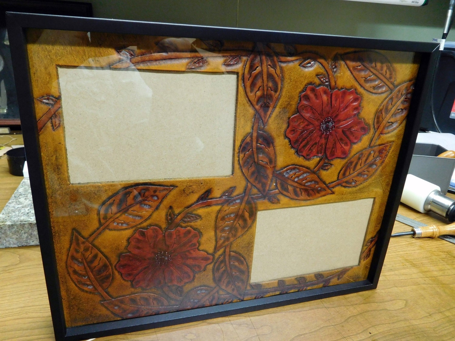 Custom Tooled Leather Picture Frame Etsy