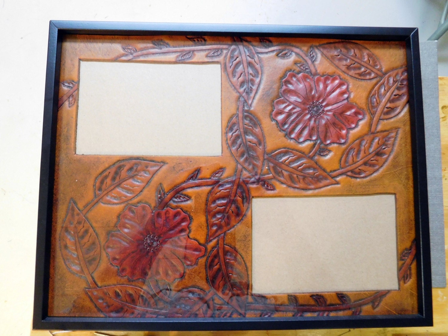 Custom Tooled Leather Picture Frame Etsy
